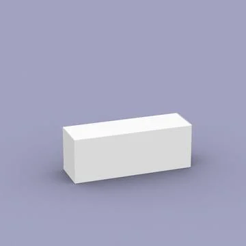 Lying tall box, packaging template for product design 3d mockup. Stock Illustration