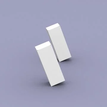 Lying tall two boxes, packaging template for product design mockup. Stock Illustration