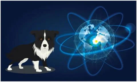 Lyka first dog for space Illustrazione stock