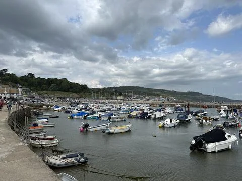 Lyme Regis harbour Stock Photos