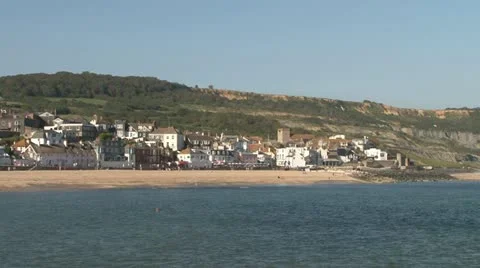 Lyme Regis View Stock Footage 18010169