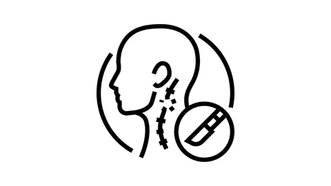 Lymph node dissection surgery line icon animation 스톡 동영상 326129845