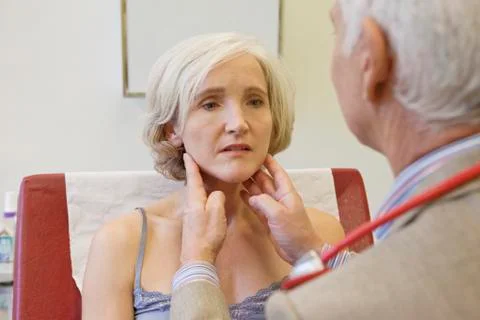 Lymph node, elderly person Stock Photos