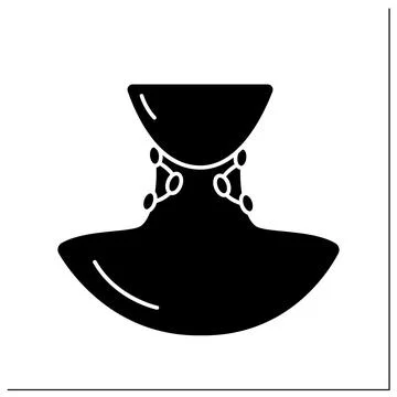 Lymph nodes glyph icon Stock Illustration