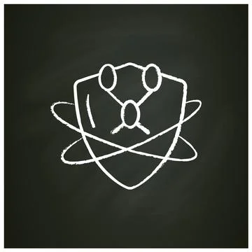 Lymphatic system chalk icon Stock Illustration