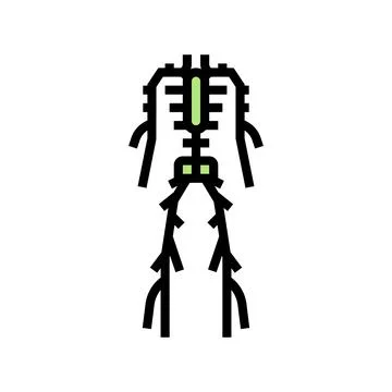 Lymphatic system color icon vector illustration 스톡 일러스트