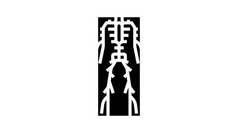 Lymphatic system glyph icon animation Stock Footage 222802845