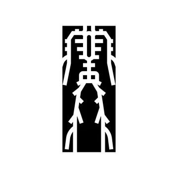 Lymphatic system glyph icon vector illustration 스톡 일러스트
