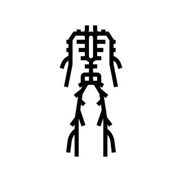 Lymphatic system line icon vector illustration 스톡 일러스트