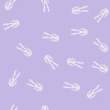 Lymphatic system line seamless pattern Stock Illustration