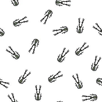 Lymphatic system vector seamless pattern Illustrazione stock