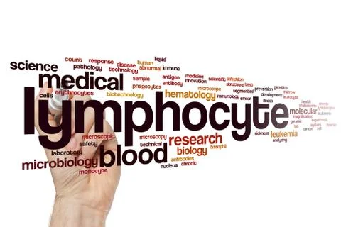 Lymphocyte word cloud Stock Illustration