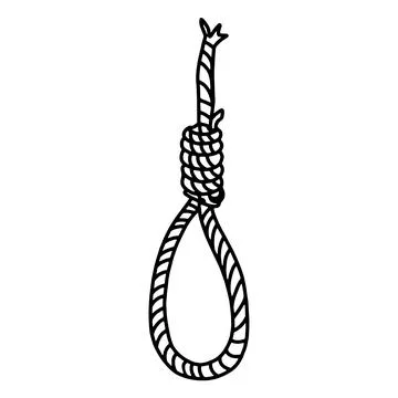 Lynch loop. sketch a loop of rope. A rope knot. Vector illustration Stock Illustration