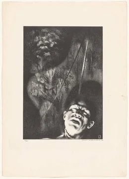 Lynching (Lynch Law). Lozowick, Louis, 1892-1973. 1936. Prints. Schomburg ... Stock Photos
