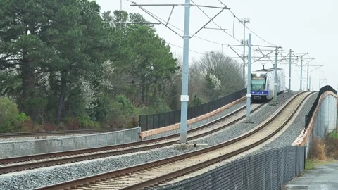 Lynx Blue Line Light Rail, Charlotte North Carolina Stock Footage 267031132