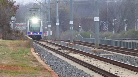 Lynx Blue Line Light Rail, Charlotte North Carolina Stock Footage 267031133