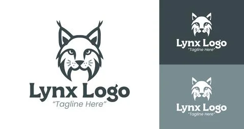 Lynx Logo with Unique Cat Design for Businesses Stock-Illustration
