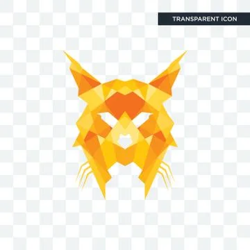 Lynx vector icon isolated on transparent background, lynx logo design Stock-Illustration