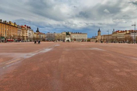 Lyon. Central square. Stock Photos