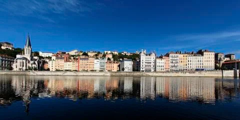 Lyon panoramic view Stock Photos