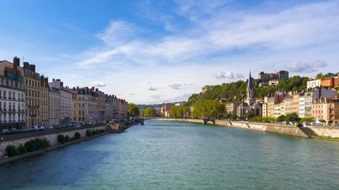 Lyon skyline Video stock 127291887
