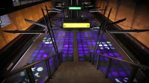 Lyon subway timelapse in station Stock Footage 58732579