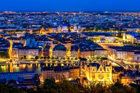Lyon view Stock Photos