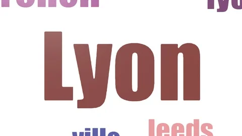 Lyon Wordcloud Animated Isolated On White Stock Footage 103669839