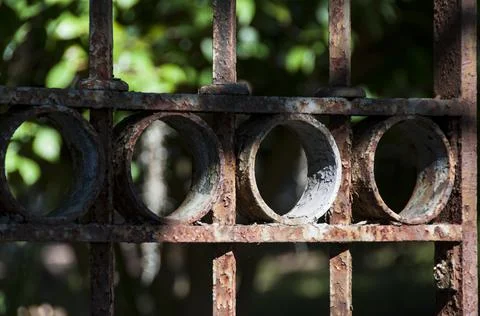 Lyons Park Iron Gate Stock Photos