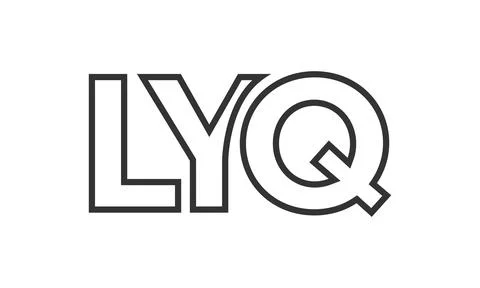 LYQ logo design template with strong and modern bold text. Initial based ve.. Stock Illustration
