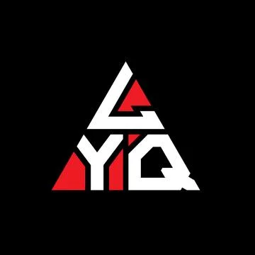LYQ triangle letter logo design with triangle shape. LYQ triangle logo desi.. Stock Illustration