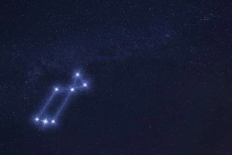 Lyra constellation. Stick figure pattern in starry night sky Stock Photos