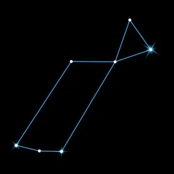 Lyra constellation. Stick figure pattern on black background Stock Photos