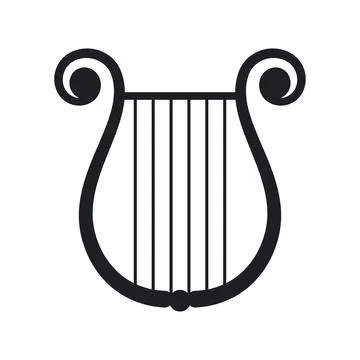 Lyre, harp vector icon. Stock Illustration