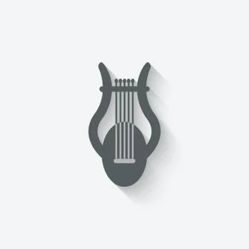 Lyre music design element Stock Illustration