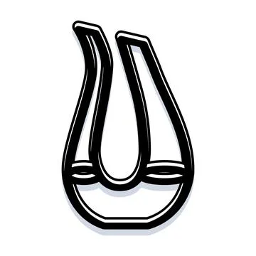 Lyre string instrument outline logo design inspiration Stock Illustration