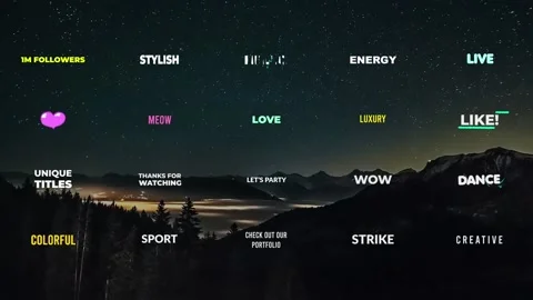 Lyric Titles Pack | After Effects 스톡 After Effects