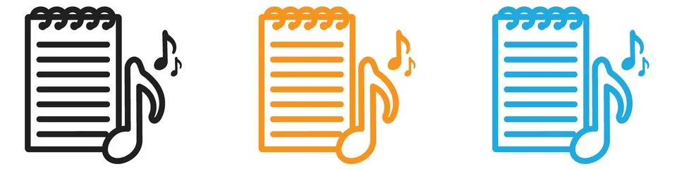 Lyrics icon vector logo set collection for web app ui Illustration