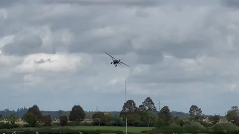 Lysander Flypast Stock Footage 253665786