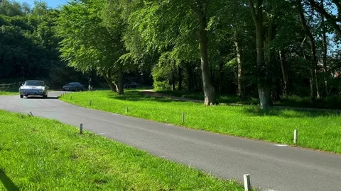 Lytham Hall 19 May 2024;  Classic American USA performance cars Stock Footage 276882724