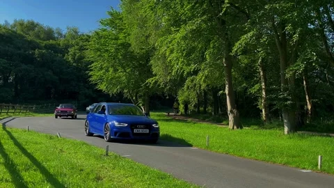 Lytham Hall, UK 19 May 2024. Vintage Classic performance vehicles at car show Stock Footage 276213980