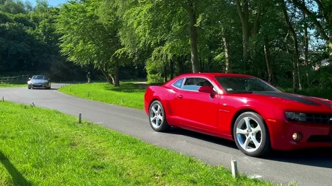Lytham UK, 19 May 2024: Chevrolet GMC Camaro Classic, Vintage Performance cars Stock Footage 275873166