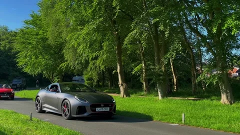 Lytham UK, 19 May 2024: Ford, Jaguar, Land Rover, Austin, Classic Vintage  car Video stock 275876665