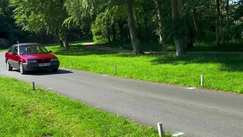 Lytham UK, 19 May 2024: 1992 Red Rover 1590 cc classic vintage car Stock Footage 275898032