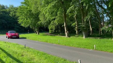 Lytham UK. 19 May 2024: 1934 Singer_ Mazda MX-5 Sport Nav_ 2001 Jaguar XKR Auto Stock Footage 276174381