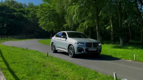 Lytham UK. 19 May 2024. 2020 Silver BMW X4 M401 Auto Stock Footage 276649110