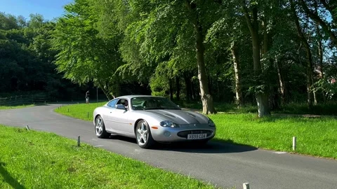 Lytham UK, 19th May 2024; 2001 Jaguar XK Classic performance car show Stock Footage 276461286