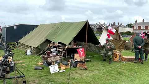 Lytham, UK 2024 August 18; Wartime Weekend reenactment. 4K Video Stock Footage 282093838