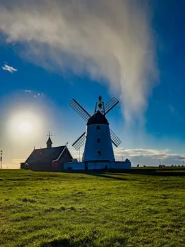 Lytham Windmill Silhouette Stock Photos