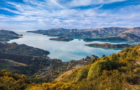 Lyttleton Harbour Stock Photos